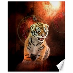 Cute Little Tiger Baby Canvas 11  X 14   by FantasyWorld7