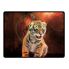 Cute Little Tiger Baby Fleece Blanket (small) by FantasyWorld7