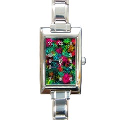 Squiggly Abstract B Rectangle Italian Charm Watch