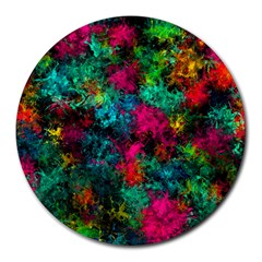 Squiggly Abstract B Round Mousepads