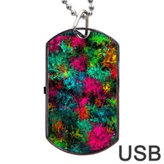 Squiggly Abstract B Dog Tag USB Flash (One Side)