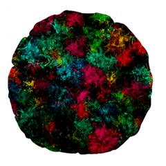 Squiggly Abstract B Large 18  Premium Round Cushions