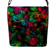 Squiggly Abstract B Flap Messenger Bag (L) 