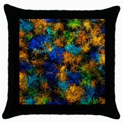 Squiggly Abstract C Throw Pillow Case (Black)