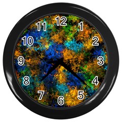 Squiggly Abstract C Wall Clocks (Black)