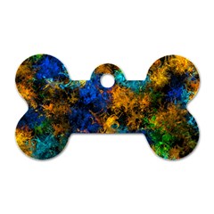 Squiggly Abstract C Dog Tag Bone (One Side)