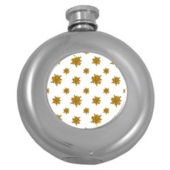 Graphic Nature Motif Pattern Round Hip Flask (5 Oz) by dflcprints