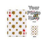 Graphic Nature Motif Pattern Playing Cards 54 (Mini)  Front - Heart8