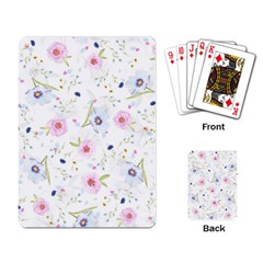 Floral Cute Girly Pattern Playing Card by paulaoliveiradesign