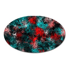 Squiggly Abstract D Oval Magnet