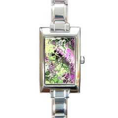 Awesome Fractal 35d Rectangle Italian Charm Watch
