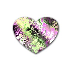 Awesome Fractal 35d Rubber Coaster (Heart) 