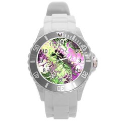 Awesome Fractal 35d Round Plastic Sport Watch (L)
