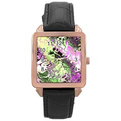 Awesome Fractal 35d Rose Gold Leather Watch 