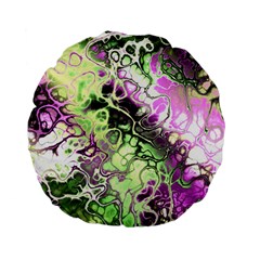 Awesome Fractal 35d Standard 15  Premium Flano Round Cushions
