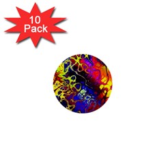 Awesome Fractal 35c 1  Mini Buttons (10 pack) 