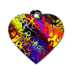 Awesome Fractal 35c Dog Tag Heart (Two Sides)