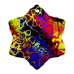 Awesome Fractal 35c Snowflake Ornament (Two Sides)