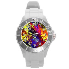 Awesome Fractal 35c Round Plastic Sport Watch (L)