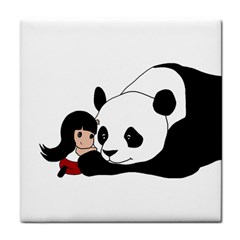 Girl And Panda Face Towel