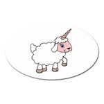 Unicorn sheep Oval Magnet Front