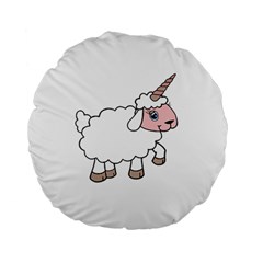 Unicorn Sheep Standard 15  Premium Round Cushions by Valentinaart