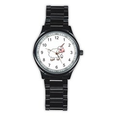 Unicorn Sheep Stainless Steel Round Watch by Valentinaart