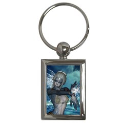 The Wonderful Water Fairy With Water Wings Key Chains (rectangle)  by FantasyWorld7