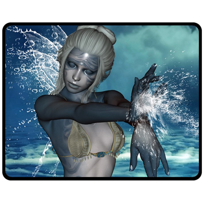 The Wonderful Water Fairy With Water Wings Fleece Blanket (Medium) 