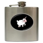 Unicorn sheep Hip Flask (6 oz) Front