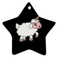 Unicorn Sheep Star Ornament (two Sides) by Valentinaart