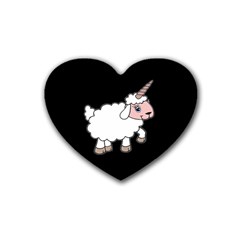 Unicorn Sheep Rubber Coaster (heart) 