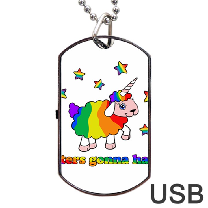 Unicorn sheep Dog Tag USB Flash (Two Sides)