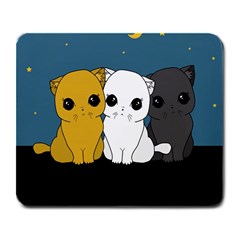 Cute Cats Large Mousepads by Valentinaart