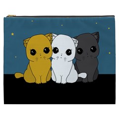 Cute Cats Cosmetic Bag (xxxl)  by Valentinaart