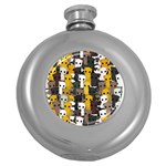 Cute cats pattern Round Hip Flask (5 oz) Front