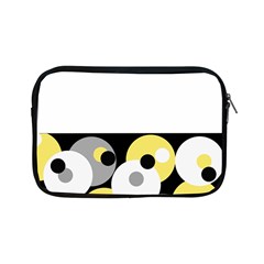 Black, Gray, Yellow Stripes And Dots Apple Ipad Mini Zipper Cases by digitaldivadesigns