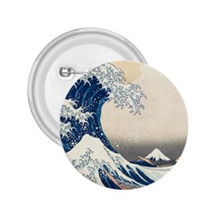 The Classic Japanese Great Wave Off Kanagawa By Hokusai 2 25  Buttons