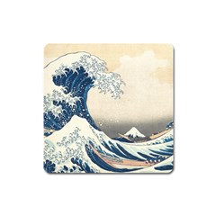 The Classic Japanese Great Wave Off Kanagawa By Hokusai Square Magnet