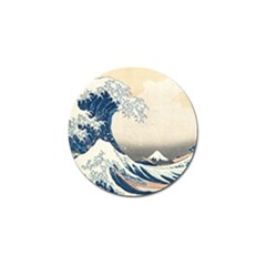 The Classic Japanese Great Wave Off Kanagawa By Hokusai Golf Ball Marker (4 Pack)