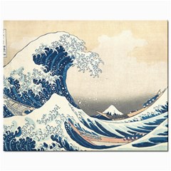 The Classic Japanese Great Wave Off Kanagawa By Hokusai Mini Button Earrings