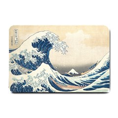 The Classic Japanese Great Wave Off Kanagawa By Hokusai Small Doormat  by PodArtist