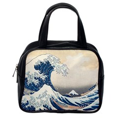 The Classic Japanese Great Wave Off Kanagawa By Hokusai Classic Handbags (one Side)