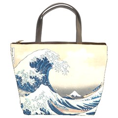The Classic Japanese Great Wave Off Kanagawa By Hokusai Bucket Bags