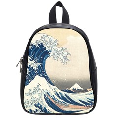 The Classic Japanese Great Wave Off Kanagawa By Hokusai School Bag (small)