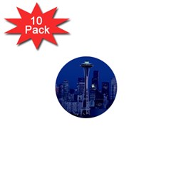 Space Needle Seattle Washington 1  Mini Buttons (10 Pack)  by Nexatart