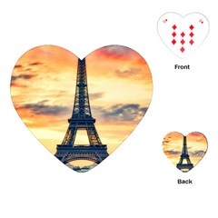 Eiffel Tower Paris France Landmark Playing Cards (heart)  by Nexatart