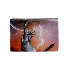 Statue Of Liberty New York Cosmetic Bag (medium)  by Nexatart