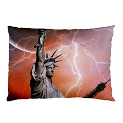 Statue Of Liberty New York Pillow Case (two Sides) by Nexatart