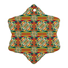 Eye Catching Pattern Snowflake Ornament (two Sides) by linceazul
